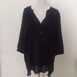 Black sheer tunic